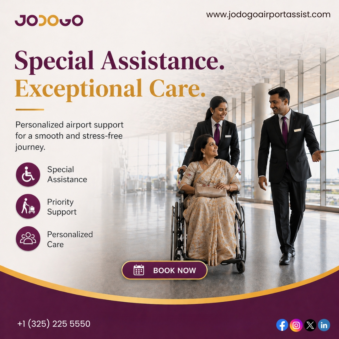 JODOGO provides customised meet and greet services, VIP airport assistance services, VIP concierge, airport special assistance for disabled, luggage handling, etc.